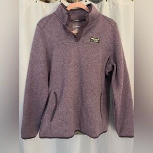 LL Bean 1/4 snap mock neck pullover